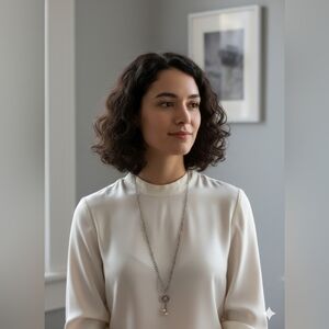 Fashion Jewelry Elegant Silver Necklace (EUC)